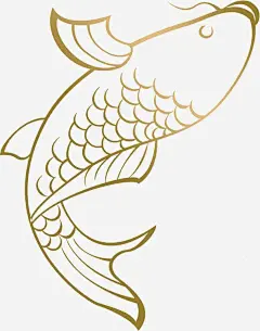 创意手绘渐变质感鲤鱼png免抠素材 页面网页 平面电商 创意素材 png素材