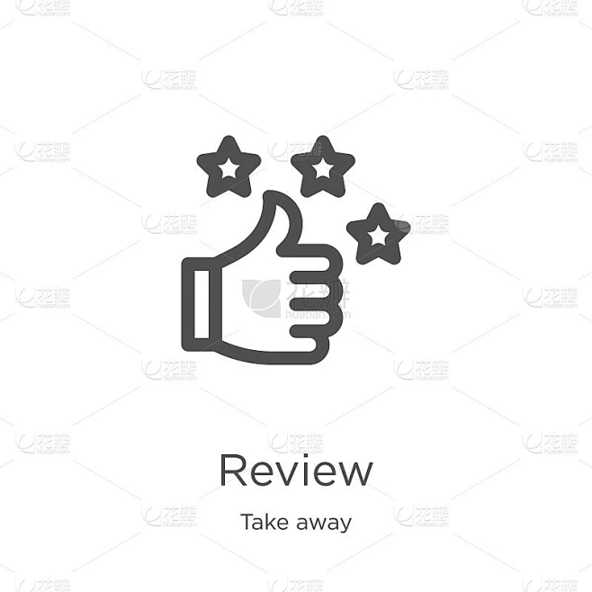 review icon vector from take away collection. Thin素材-花瓣网