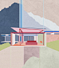 Awesome Digital Colorful Architecture Prints by KaloolaJay Studio