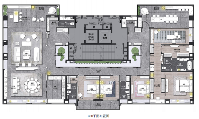 南京万科翡翠滨江380平米户型