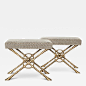 Alexandre Loge Xanto Bronze Benches by Alexandre Log 