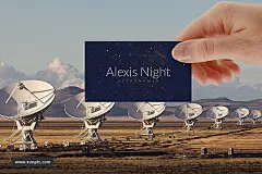 电子商务精美名片设计模板Astronomer - Business Card 69 设计模板 