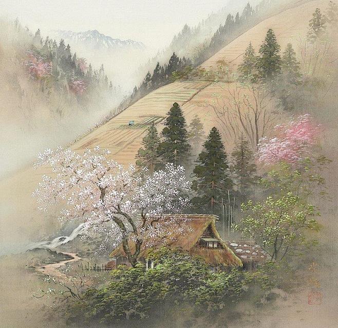 日本山水画：细腻情感与雅静氛围-文化频道...
