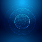 Blue sphere Background Free Vector