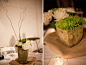 婚礼色彩-经典的白绿，苔藓与小黑板增加了怀旧的味道