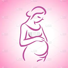 模板,女人,计算机图标,蓝色,家庭,母亲,肖像,肚子,怀孕,爱