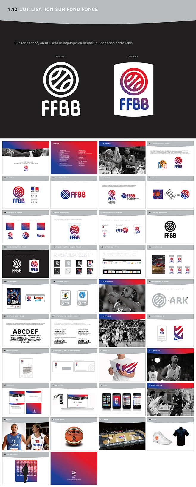 法国FFBB(Fédération Française de Basket-Ball)篮球协会VI手册-花瓣网