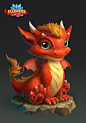 Vilgo The Little Dragon, Nadya Bratyakina : I made this cute mascot for Game Insight (game Frozen Flowers).
Look animation here https://www.artstation.com/artwork/XB9xWl