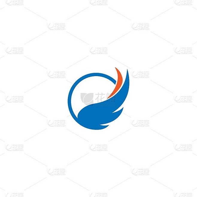 翼标志图标符号矢量设计模板