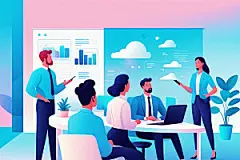 商务办公会议工作扁平风插画