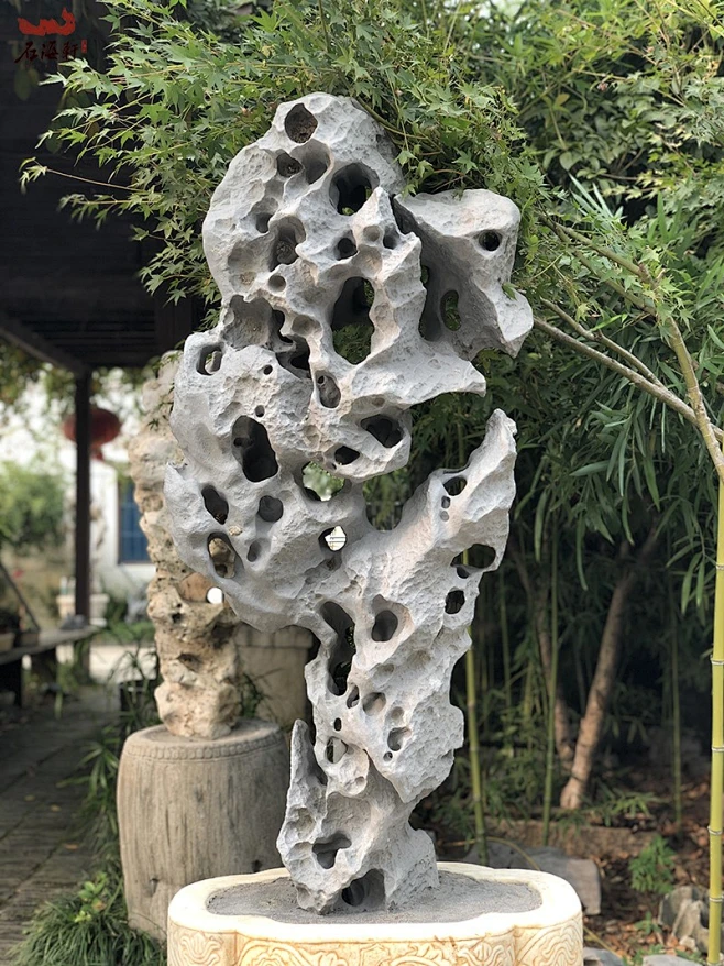 中式别墅庭院花园水池景观石园林假山石草坪造景石大型户外太湖石-淘宝网-花瓣网