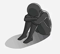 失落的人高清素材 伤心 失落 失败 孤独 抱住膝盖的人 黑影 黑衣人 免抠png 设计图片 免费下载