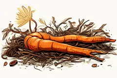 冬虫夏草中草药药材插画