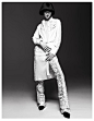 女人的温柔-丽娜张尹超-时尚芭莎黑白图像-现代技巧和轻声感性的男装剪裁---酷图编号1049288
