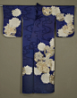 MARLA MALLETT        Japanese Kimono  1950s.  Rinzu silk, with gold, silver and silk embroidery and gold surihaku.