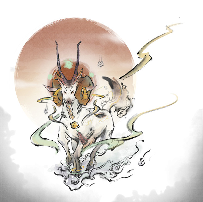 山海经-猼訑_KKKIDA__插画师作品_涂鸦王国gracg.com