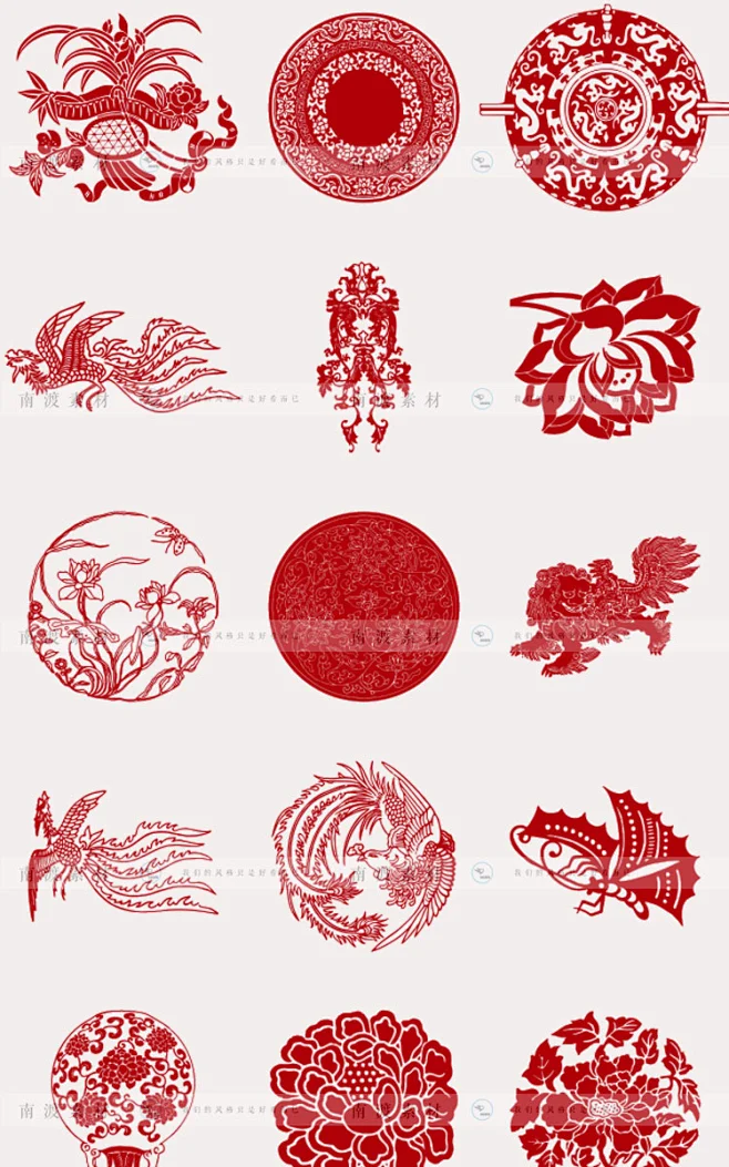 中国风传统古风吉祥民族图腾图案纹样印花EPS矢量包装设计素材-花瓣网