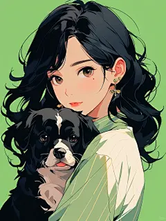 女生头像 ｜ 抱狗狗的小姐姐 - 小红书