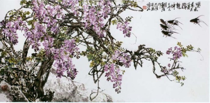 国画紫藤