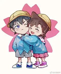 名侦探柯南  新兰  工藤新一  毛利兰  weibo@余燎野烬