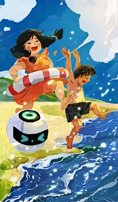 碧桂园夏季节气插画插画商业插画micha9001 - 原创作品 -  