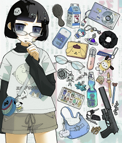 斜阳侧帽采集到插画师:vinne(朋克)