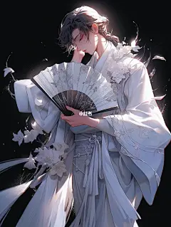 万物可拟人-扇-古风帅哥男生头像壁纸