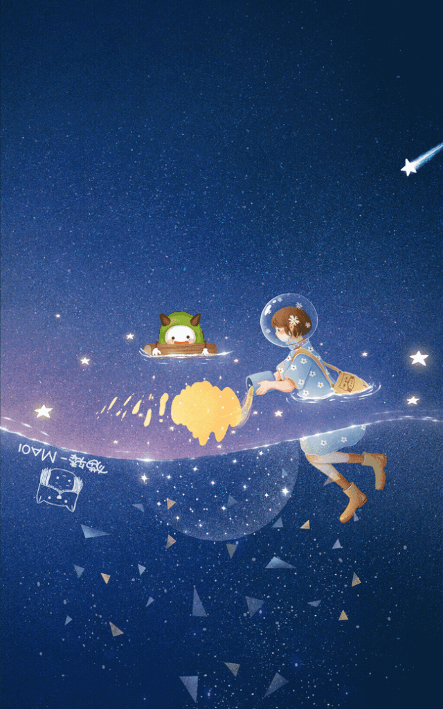 壁纸百因必有果治愈壁纸都归我如此治愈的动态插画壁纸一看就想换