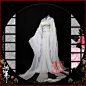 【邕州司马】羽毛刺绣水袖COS古装服【风絮】华胥引叶蓁殉国/白浅-淘宝网
