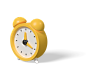 3d alarm clock icon angle view