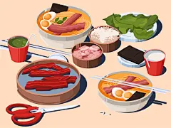 美食插画如何呈现创意？ - 优优教程网 - 自学就上优优网 - UiiiUiii.com : 插画师 Helen Lee 的一组美食扁平插画作品，作者巧妙的运用色彩，几何图形，纹理，图案和灯光；每一幅画都非常治愈，从画面中也可以看出作者是一个非常精致、热爱生活的人。