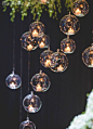 挂玻璃灯泡的婚礼想法，玻璃球的婚礼想法，挂的婚礼装饰想法|  ElegantWedding.ca#玻璃灯泡#婚礼装饰