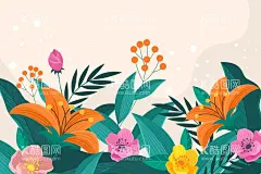 花背景  - 源文件下载【酷图网】花背景,水彩花邀请卡,水彩花,花朵,手绘花,花,春天花,花卉,彩色,花边框,春季促销