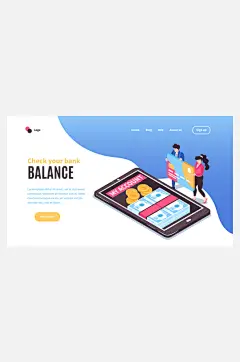 手绘商务办公网页海报-众图网