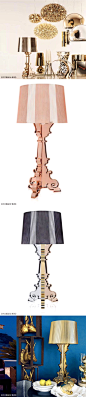 《开文看设计系列》流光溢彩令人炫目
产品名：Bourgie台灯
品牌：Kartell 
设计师：Ferruccio Laviani 
咋一见流光溢彩，令人炫目而不禁为之停留。

2004 年，意大利品牌Kartell 推出一款名为Bourgie 的台灯，设计师是费鲁奇奥·拉维亚尼 
（Ferruccio Laviani）。Bourgie 使用透明或半透明的聚碳酸酯材料，造型借鉴古老的巴洛克风格剪影轮廓。台灯内部设计了特殊的装置，可以根据使用场合将灯罩高度调整至68、72 或78 厘米。在我们翻看的设计史论