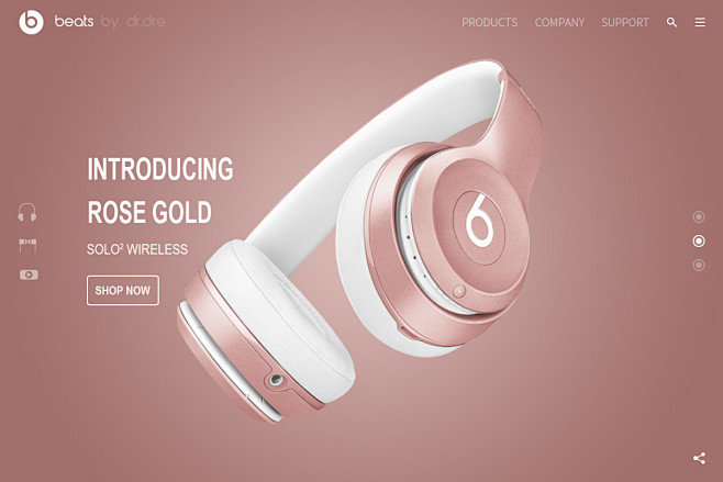 beats耳机 Web Design