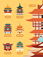 插画分享｜矢量建筑⛩中国34省可爱地标