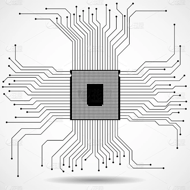Cpu。微处理器。微芯片。技术符号素材-花瓣网