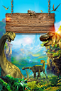 侏罗纪世界2电影海报_新图网 https://ixintu.com 电影海报 恐龙 木板 树 户外 侏罗纪世界2 动物 影院