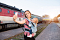 Young mother travelling with baby by train. by Jozef Polc on 500px