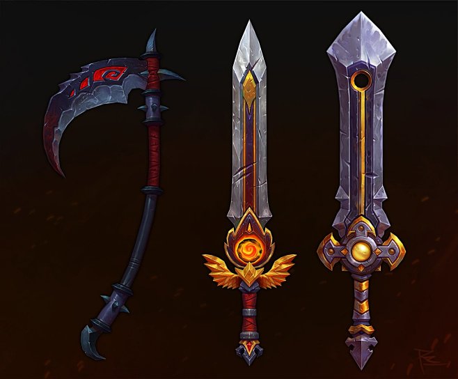 Hand Painted Weapons...