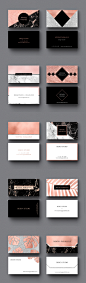 Rose Gold Marble Foil Glitter Business Card Templates : Rose Gold Business Cards BUNDLE only for 18$ EXTENDED LICENSE on Creative MarketIt includes kit of 10 classy, sophisticated and elegant visiting card templates made in minimal style, looks profession