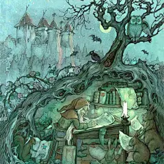 【fairy tale】秋夜，小妖精躲在树洞里写信