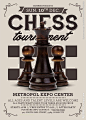 国际象棋比赛海报