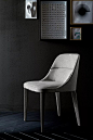 This contemporary armchair is available with or without arm rests to be well suited to your needs.