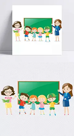 可爱学生小孩和老师免抠png透明图层素材|PS海报素材,儿童节,儿童人物,儿童玩耍,卡通人物,卡通小孩子,可爱儿童,可爱小孩子,男孩,矢量图,图片,玩耍,玩耍卡通