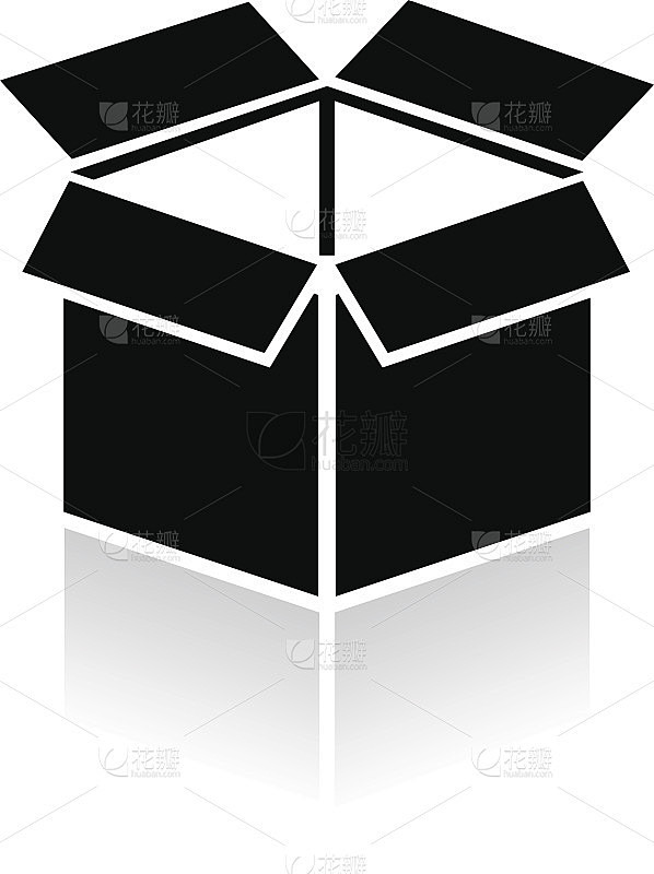 打开盒子矢量图标