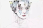 水彩的洒脱，艺术家 agnes cecile ​​​​
