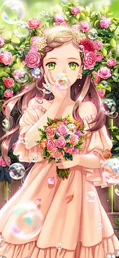 bhska  二次元少女  
动漫壁纸  捧花