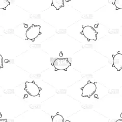 水,式样,小猪扑满,可爱的,银行业,轮廓,债务,商务,援救,重复